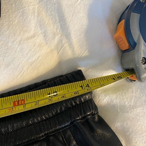 Sportmax Code Women’s Faux Leather Joggers Size 2 Black Drawstring Business - Picture 8 of 10